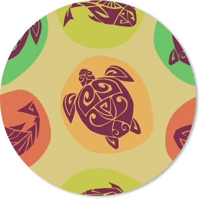 Produktbild von MuchoWow® Mauspad Mousepad Schildkröte - Fisch - Maori - Muster 30x30 cm - Mousepads - Maus Mat - Pad - Mausunterlage - Tischunterlage - Schreibtischmatten