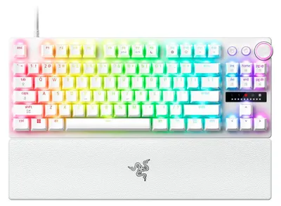 Produktbild von Razer Huntsman V3 Pro Tenkeyless 8KHz, Kabelgebunden, USB, Optischer Schlüsselschalter, RGB-LED, Weiß
