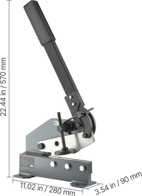 Produktbild von VEVOR Handhebelschere, 155 mm, Blechschere, Schlagschere mit massivem Stahlrahmen, Stahlblechschere mit verlängerter Griff zum Schneiden von Stahl, Kupfer, Betonstahl & Aluminium