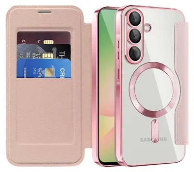 Produktbild von Techsuit – SmartMag Book Case Klapp-Schutzhülle für Samsung Galaxy A57 5G – rosa