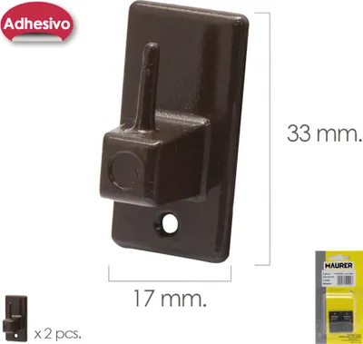Immagine prodotto di Gancio autoadesivo per tende marrone (blister 2 pz.)