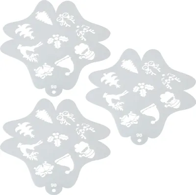 Zdjęcie produktu dla 3Pcs Szablony do malowania twarzy Szablony do malowania ciała Szablony do rysowania twarzy dla dzieci Świąteczne malowanie ciała