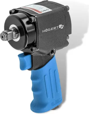 Produktbild von Högert Technik – Luftschlüssel ultra kurz 1/2" JUMBO-Laufwerk - Drehzahl 10 000 U/min - Betriebsdrehmoment bis 680 Nm - Kompakter, ultrakurzer pneumatischer Schlagschrauber - HT4R626