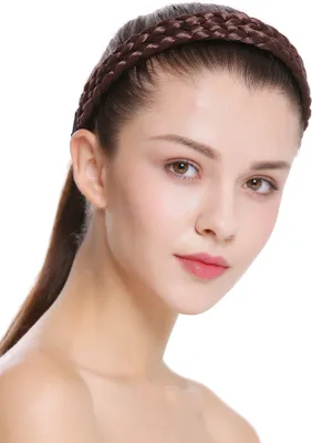 Produktbild von WIG ME UP Breiter Haarreif geflochten Mittelbraun CXT-002-008