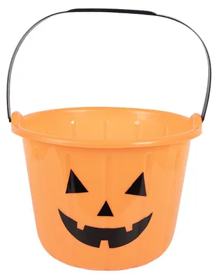 Produktbild von Clayre & Eef Halloween-Dekoration Eimer Ø 19x14 cm Orange Kunststoff