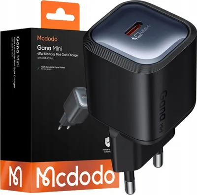 Zdjęcie produktu dla Mcdodo Szybka Ładowarka Sieciowa Zasilacz Kostka Do Ładowarki Usb-C 45W Gan
