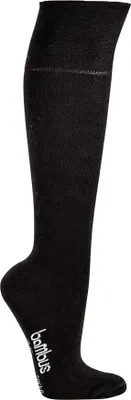 Produktbild von FussFreunde 4 Paar superweiche Bambus-Kniestrümpfe mit Polstersohle für Damen & Herren, Schwarz, Größe 43-46