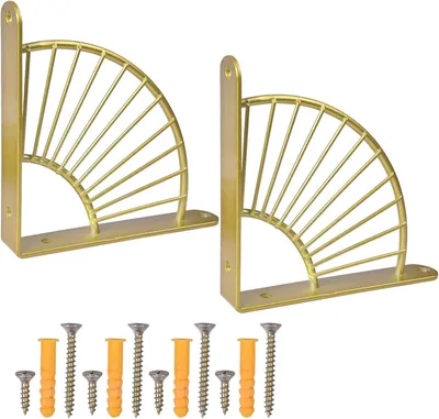 Produktbild von Wandwinkelhalter dreieckig, goldfarben, belastbar bis 30 kg, für Holzregale