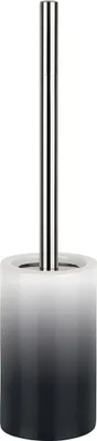 Image de Brosse à WC Spirella "Tube" Brosse à WC Garniture de WC en porcelaine blanche/noire
