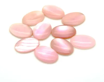 Produktbild von 1 Hochwertiger, rosa Perlmutt Cabochon, 18x13mm