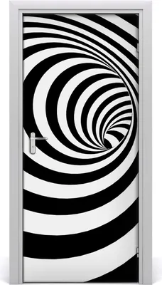 Produktbild von Tulup Türaufkleber 95x205 cm Dekorative Aufkleber Selbstklebend Wasserdichte Tapete Abnehmbar Schlafzimmer Wohnzimmer Wohnkultur - Spiralstreifen