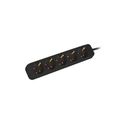 Produktbild von Steckerleiste mit 5 Steckdosen Schuko Lanberg 3 m Schwarz