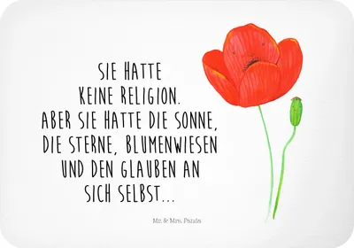 Produktbild von Mr. & Mrs. Panda magnet Blume Mohnblume - Weiß - Geschenk, Kühlschrankmagnet, Motivation, Selbstliebe, Mohn, haftmagnet, whiteboardmagnet, Religion, Pinnwandmagnet