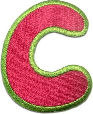 Produktbild von Buchstabe C - 6.2x4.9cm: Alphabet Buchstaben Einzeln Auswählbar - Aufnäher, Bügelbild, Aufbügler, Applikationen, Patches, Flicken, Zum Aufbügeln