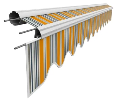 Produktbild von Markisenstoff mit Volant für 3,5 x 3 m