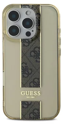 Immagine prodotto di Guess, custodia protettiva per iPhone 16 Pro con motivo 4G, resistente, marrone