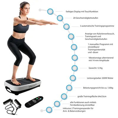 Produktbild von Vitaplate SE Vibrationsplatte 300W 20 Stufen 3 Programme Fitness Heimtrainer