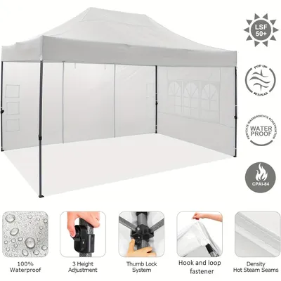 Produktbild von Zelt – Partyzelt – Campingzelt – Marktzelte – Kompakte Größe 10x15 – 3 verstellbare Höhen