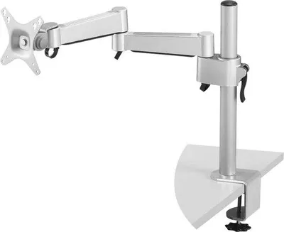 Immagine prodotto di Supporti piatti argentati per monitor - Ufficio - 13 kg - 75 x 100 mm - regolabili in altezza