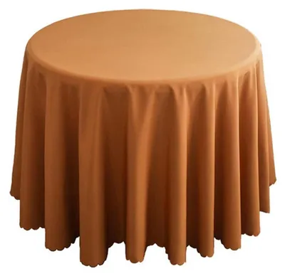 Produktbild von Tischdecke Rund Braun Polyester Durchmesser 320 cm