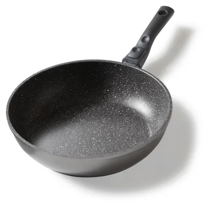 Produktbild von Stoneline FLEX 19512 Bratpfanne, 28 cm max. Durchmesser, Aluminium, Induktionsherd-geeignet, Antihaftbeschichtung, abnehmbarer Griff