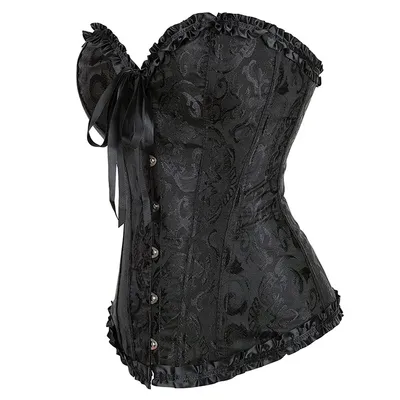 Produktbild von Damen Shapewear Korsett-Top, figurformend mit Bauchkontrolle & vollem Brustbereich, Schwarz, Taillenumfang 55–60 cm, Brustumfang 70–75 cm