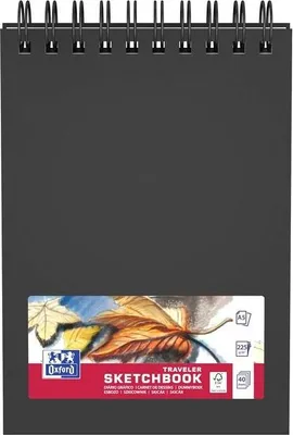 Produktbild von Oxford - Skizzenbuch Mix Media A5 40 Blatt 225 Gramm Spirale | 5 Stück