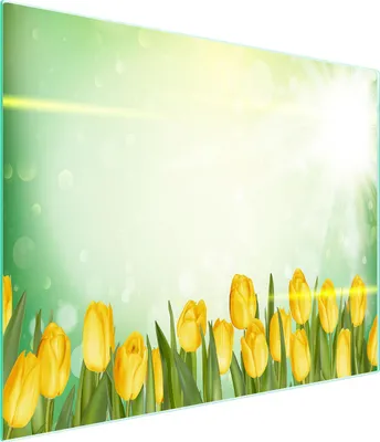 Obrázok produktu pre Sklenená doska na krájanie 52x30 tulipánov