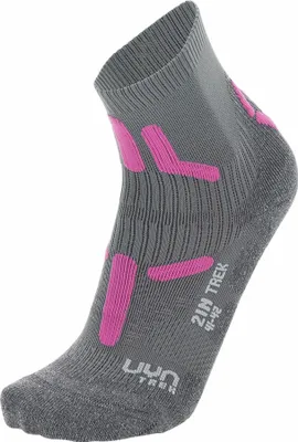 Produktbild von UYN Trekkingsocken doppellagig Damen mid grey/pink 39-40