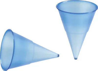 Image de PAPSTAR 19618 Kunststoff-Spitzbecher, blau-transparent, 115 ml