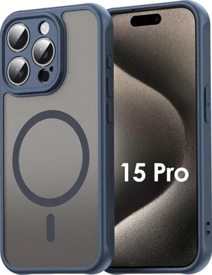 Produktbild von Handyhülle für Apple iPhone 15 Pro Matt Case Schutzhülle Kratzfest Passgenau Blau