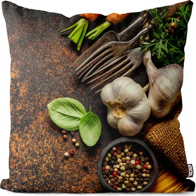 Produktbild von VOID Italien Essen Zutaten Kissenbezug Kissenhülle Sofakissen Kissen Deko Outdoor-Kissen Dekokissen