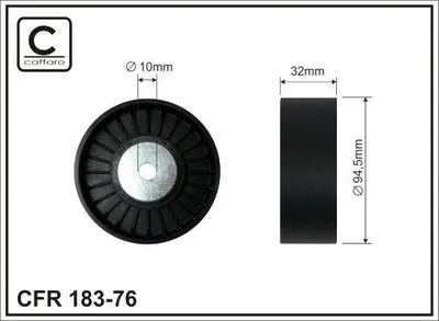 Produktbild von CAFFARO 183-76 Umlenkrolle Keilrippenriemen 95mm für SAAB 9-5 Kombi (YS3E) für SCANIA 4 - series