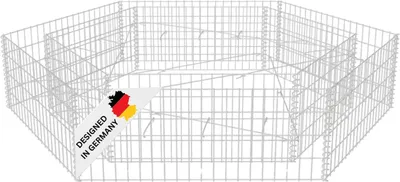 Produktbild von DELUKE® Hochbeet Gabione 6-eckig LISSA aus Stahl | 173×200×40cm | Steinkorb Gabionengitter Ziergabione Steingabione Drahtkorb befüllbar