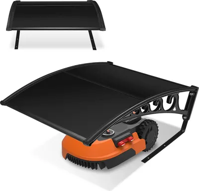 Obrázok produktu pre Aopunly Garáž pre robotickú kosačku Carport Čierny oceľový rám Kovová prášková farba 106x87x50 cm Čierna strecha