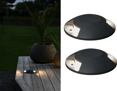 Produktbild von 2x LED Bodenaufbaustrahler Spots Aussenbereich Aufbaustrahler anthrazit IP65