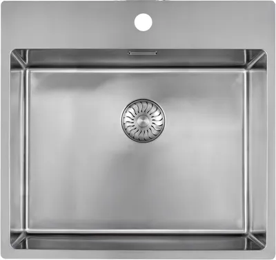 Produktbild von CARESSI 1-Becken Spüle CABLA 60513 mit Hahnbank / ab 60 cm Schrankbreite / Einbauspüle / Edelstahlspüle