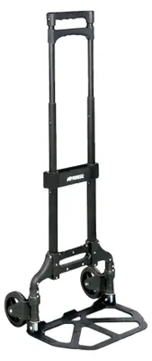 Produktbild von Klappbare Profi-Alu-Sackkarre ELEPHANT | Traglast 70kg | HxBxT 100x39x41cm | Aluminiumrahmen, ergonomische Griffe, pannensichere Vollgummibereifung | Schwarz | Transportkarre Staplerkarre