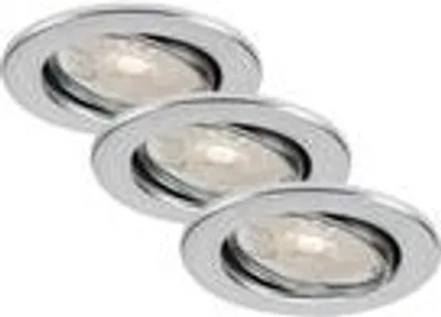 Produktbild von LED Einbauleuchten 3er Set dimmbar schwenkbar GU10 5,5W Metall Ø8,6cm Briloner
