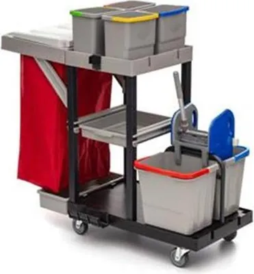 Produktbild von Wisch-Star Reinigungswagen ECO400 mit Presse Gerätewagen Systemwagen