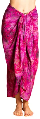 Imagen del producto de PANASIAM, falda larga (sarong) modelo B016, color rosa, talla XL