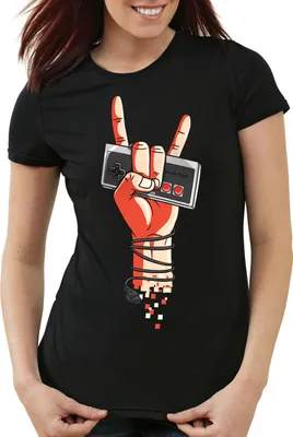 Produktbild von style3 Classic Rock Damen T-Shirt nes controller gamepad 8-Bit konsole gamer, Größe:L
