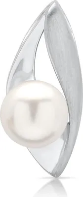 Produktbild von Anhänger aus 925er Silber mit Süßwasserperle, teilpoliert und anlaufgeschützt