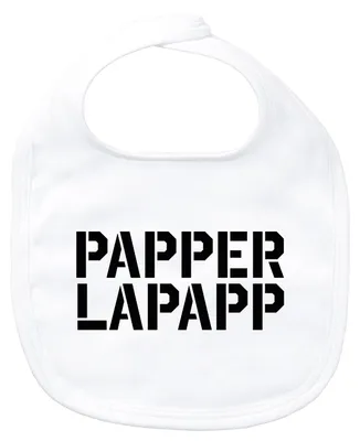 Produktbild von Huuraa Baby Lätzchen Papperlapapp Schriftzug White Klettverschluss  Baumwolle Latz Geschenkidee
