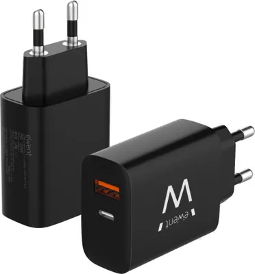 Image de Chargeur Rapide Ewent EW1319 USB-C/USB-A 20W Noir
