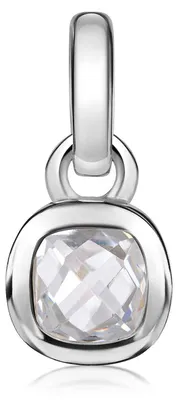 Produktbild von MATERIA by Matthias Wagner Zirkonia Kettenanhänger quadratisch 925 Silber weiß in Schmucketui KA-248-Zirkonia