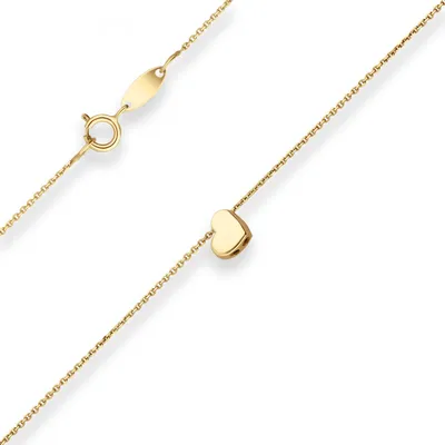 Produktbild von Fantasiekette Goldkette Collier Herz Halskette aus 585 Gold Gelbgold 42cm