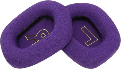 Image de Coussinets de rechange pour casque sans fil supra-auriculaire - tissu protéine souple - maille respirante - montage facile - violet.