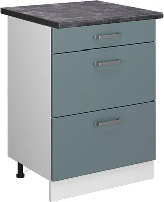 Immagine prodotto di Mobiletto base per cucina Vicco R-Line Grigio-blu 60 cm con cassetti, PL Antracite, Model 46723
