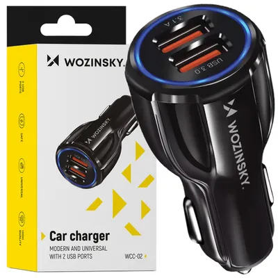 Immagine prodotto di Wozinsky Caricatore Per Auto 2Xusb Nero (Wcc-02)